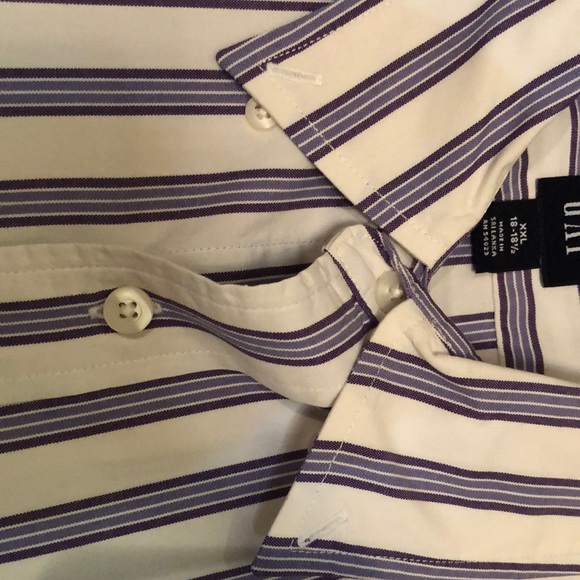 Gap button up striped shirt Men’s XXL 18-18 1/2” - Picture 4 of 8